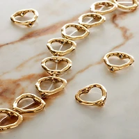 Gold Metal Heart Beads, 13mm by Bead Landing™