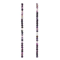 Purple Agate Round Beads by Bead Landing