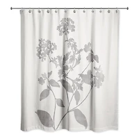 Neutral Distressed Florals 71" x 74" Shower Curtain