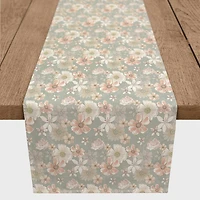 Large Florals Cotton Twill Runner