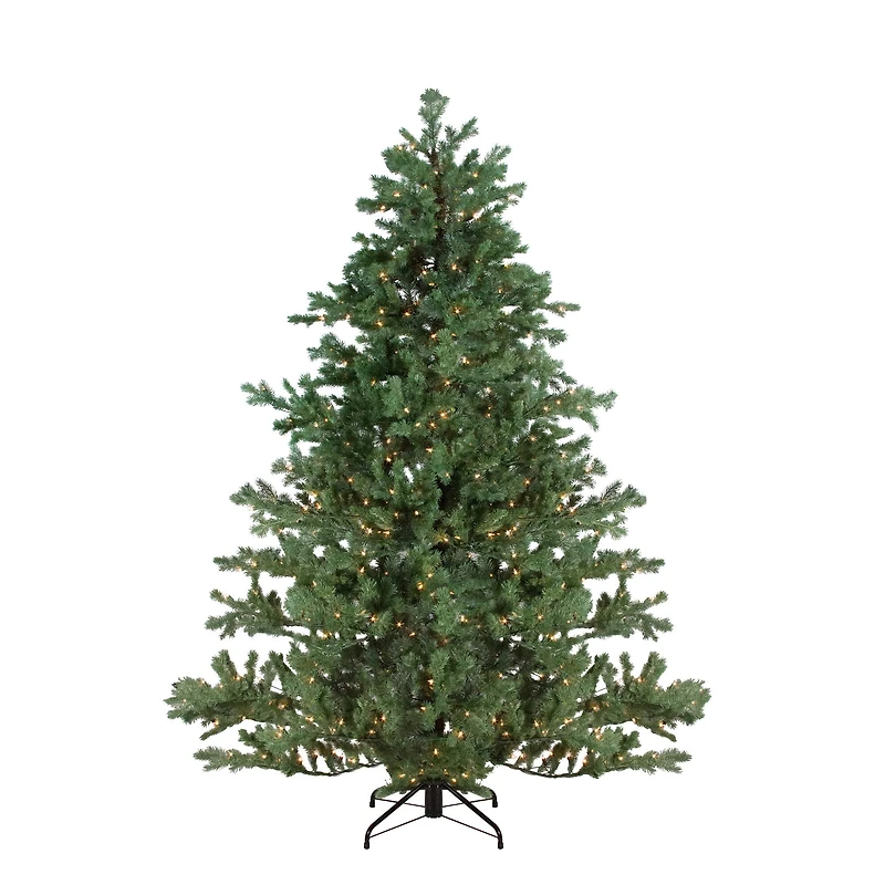 7.5ft. Pre-Lit Mountain Pine Artificial Christmas Tree, Clear Lights