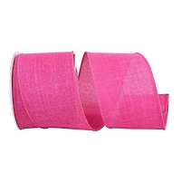JAM Paper 2.5" Faux Linen Wired Everyday Ribbon