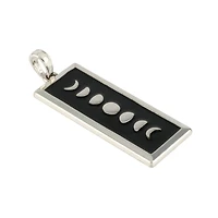 Black & Silver Metal Moon Phases Pendant by Bead Landing™