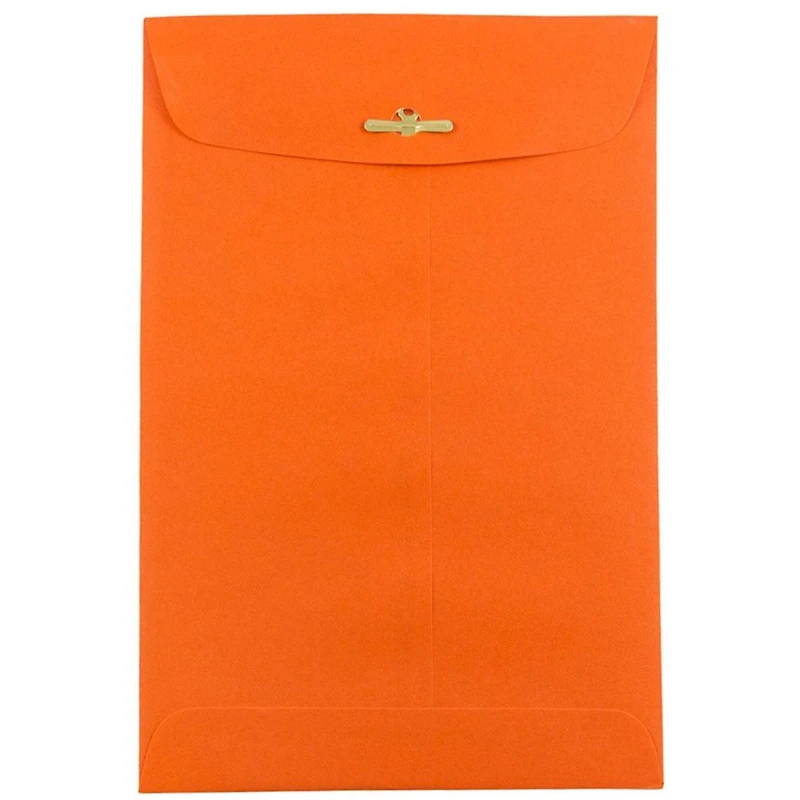 JAM Paper 6" x 9" Orange Open End Catalog Recycled Envelopes