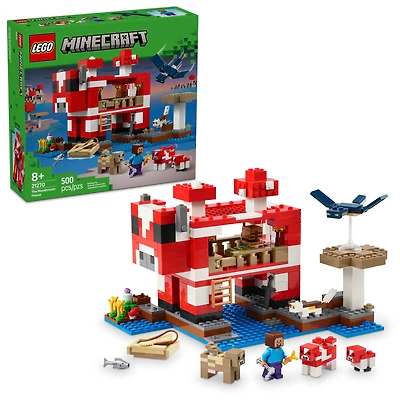 LEGO® Minecraft® The Mooshroom House Island Gamer Kit Toy for Kids 21270