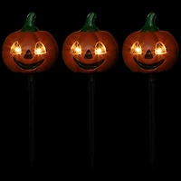 Lighted Jack-o-Lantern Halloween Pathway Markers Set, 3ct.
