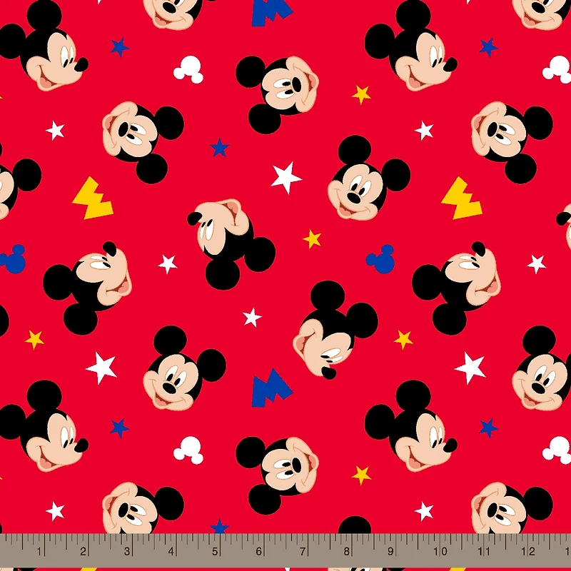 Disney® Mickey Head Toss Cotton Fabric