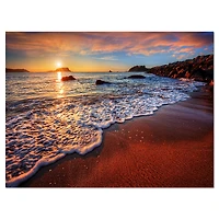 Designart - Stunning Ocean Beach at Sunset