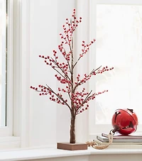 38" LED Red Berry Tree Decoration