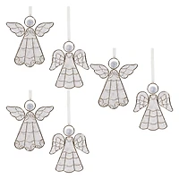 5" Metal Framed Angel Ornament Set
