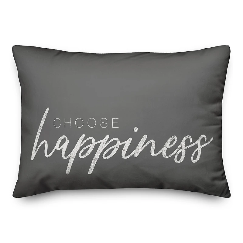 Choose Happiness 20" x 14" Throw Pillow