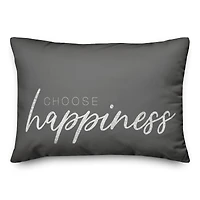 Choose Happiness 20" x 14" Throw Pillow