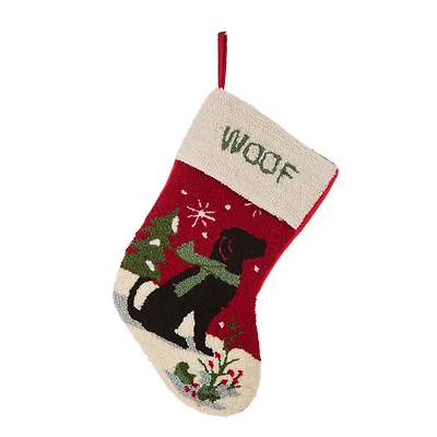 Glitzhome® 20" Dog Hooked Stocking