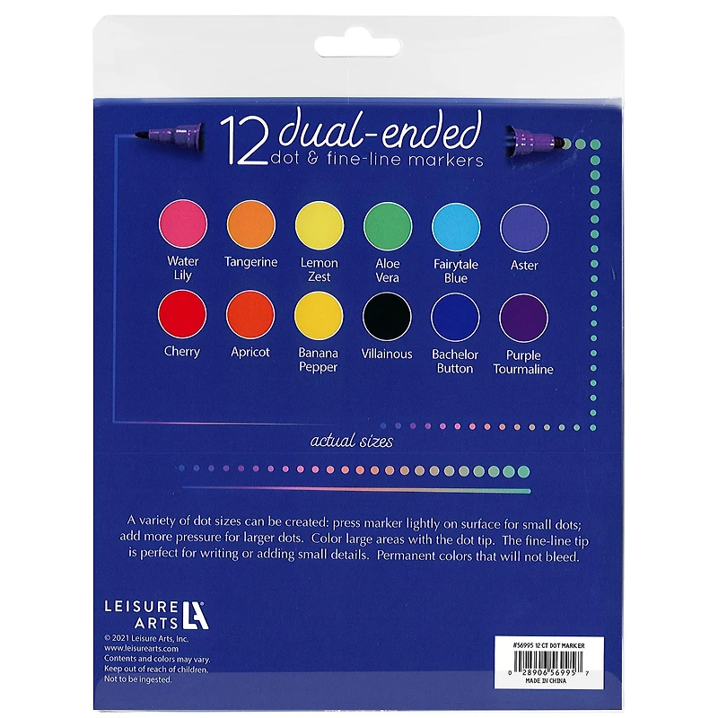 Leisure Arts® Rainbow Dual-Ended & Dot Marker Set