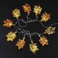 10ct. Warm White LED Glass Leaf String Lights by Ashland®