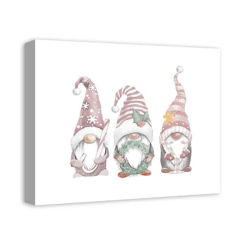 Joy Christmas Gnomes Canvas Wall Art