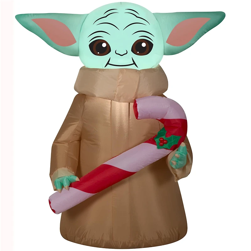 3.5ft. Airblown® Star Wars The Child With Candy Cane