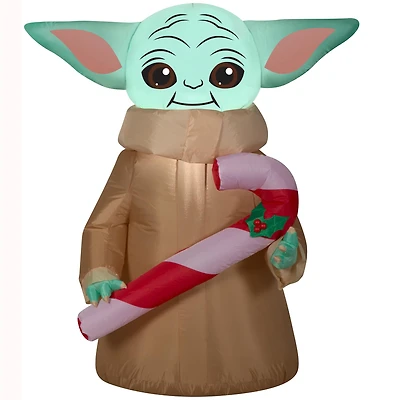 3.5ft. Airblown® Star Wars The Child With Candy Cane
