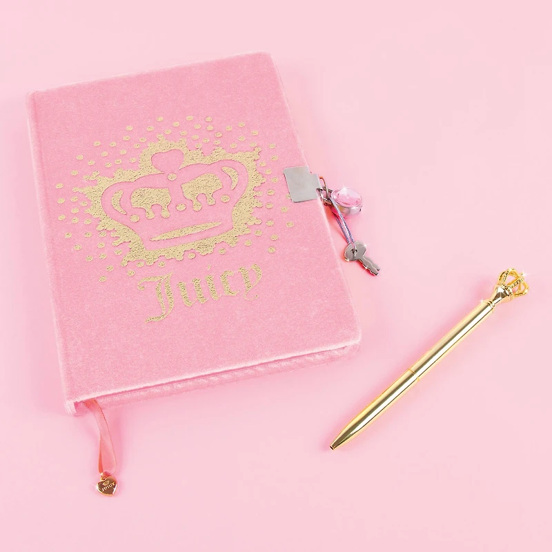 Make It Real Juicy Couture Velvet Locking Journal & Pen Set