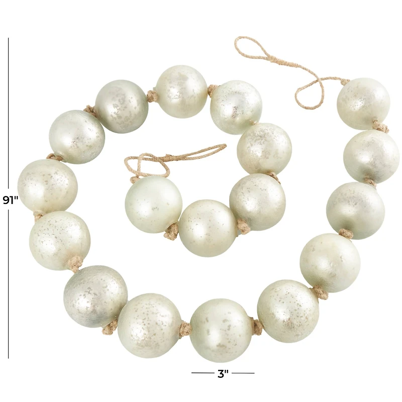8ft. Extra Long Handmade Glass Beaded Garland with Tassels