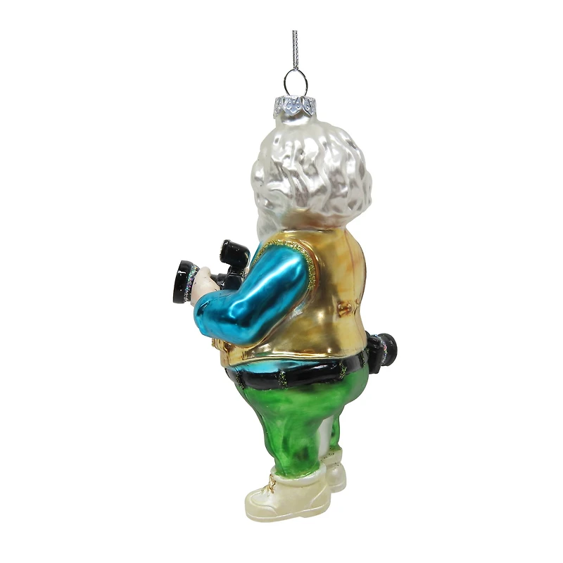 5.25" Photographer Santa Glass Ornament by Ashland®