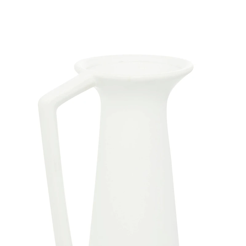 CosmoLiving by Cosmopolitan Set of 3 White Ceramic Modern Vase, 17", 16", 16"