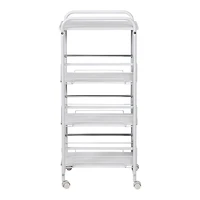Honey Can Do White 4-Tier Slim Rolling Cart