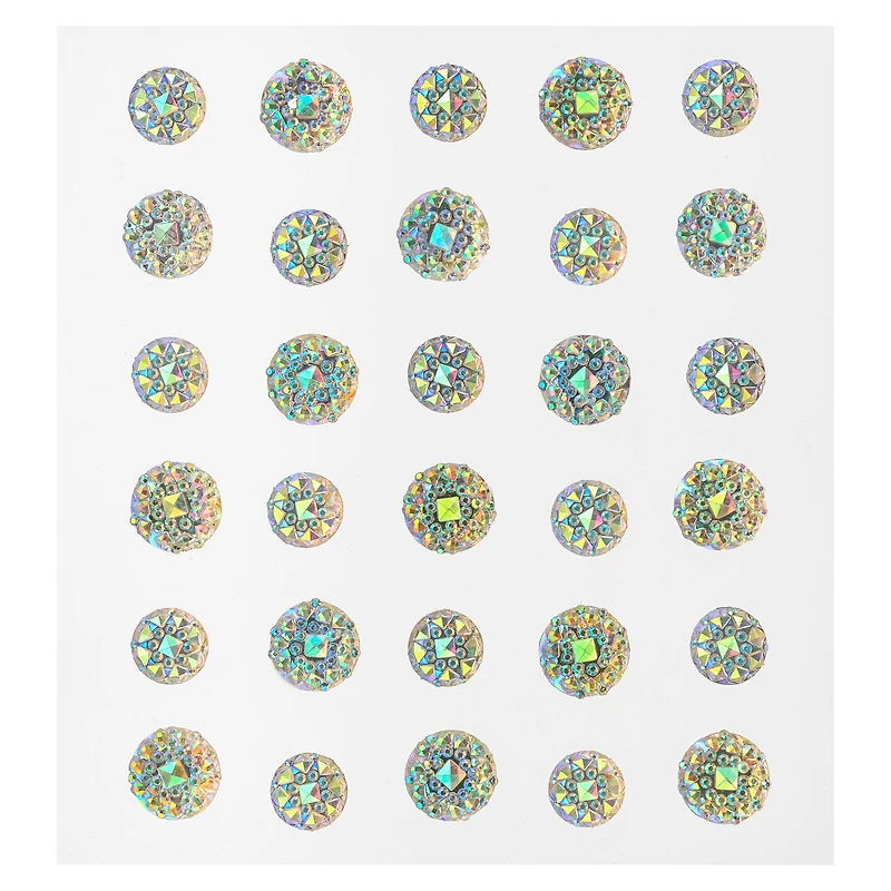 12 Packs: 30 ct. (360 total) Iridescent Rhinestone Stickers by Recollections™