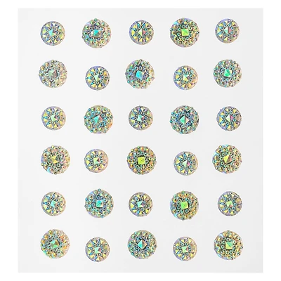 12 Packs: 30 ct. (360 total) Iridescent Rhinestone Stickers by Recollections™