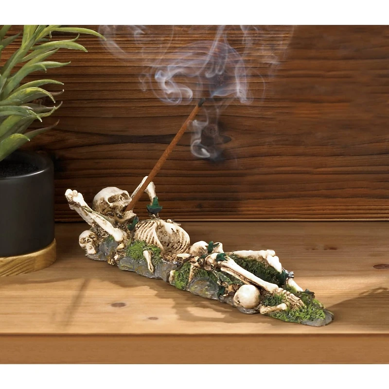 10.5" Skeleton Incense Burner Holder