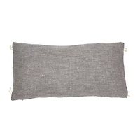 Appliqued Rope & Metallic Embroidery Cotton Lumbar Pillow