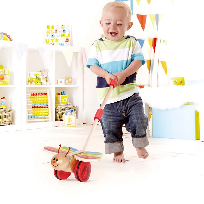 Hape Wooden Push & Pull Butterfly Walking Toy
