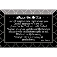 A Prayer For My Son Glass Plaque with Ease