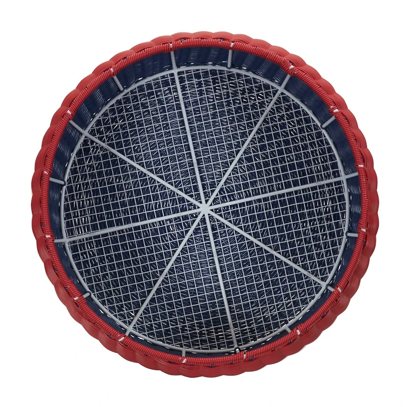 Household Essentials 9" Metal Woven Storage Ottoman