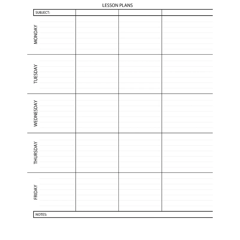 Blue Lesson Planner Book
