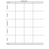 Blue Lesson Planner Book