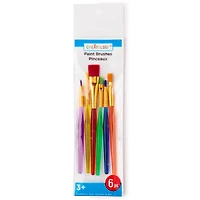 12 Packs: 6 ct. (72 total) Taklon Bristle Paintbrushes by Creatology™