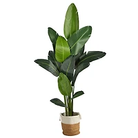 7ft. Artificial Travelers Palm Tree with Basket