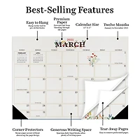 TF Publishing Medium 2025 Floral Monthly Blotter Desk Pad Calendar