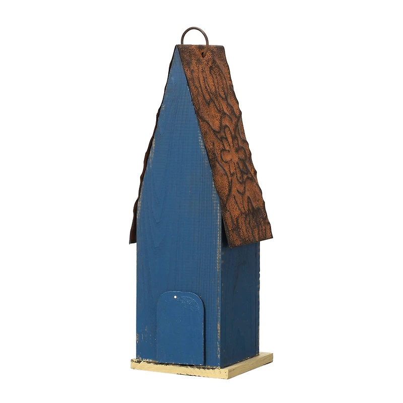 Glitzhome® 13" Hanging Distressed Wood Garden Birdhouse