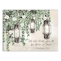 Garden Lanterns Canvas Wall Art