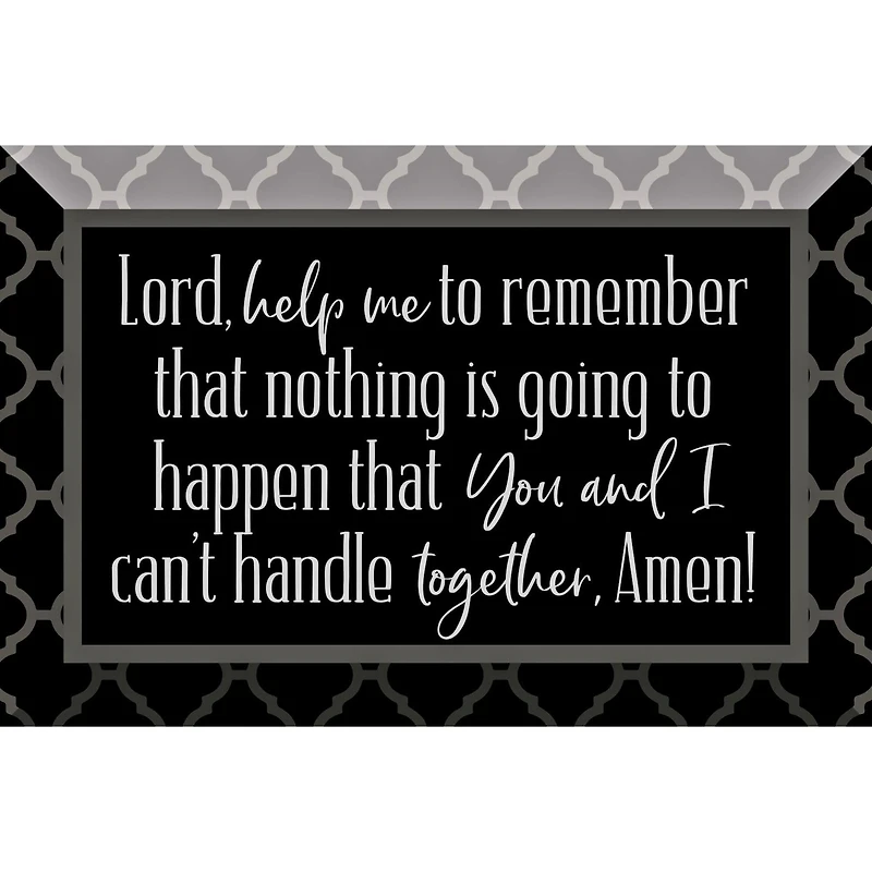Lord, Help Me Remember Glass Plaque with Easel