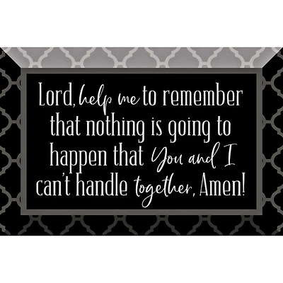 Lord, Help Me Remember Glass Plaque with Easel