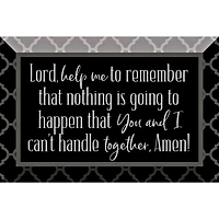 Lord, Help Me Remember Glass Plaque with Easel