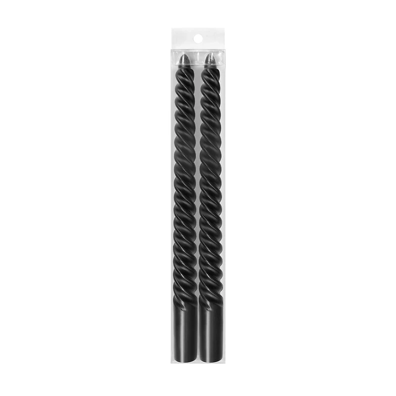 10" Black Twist Taper Candles, 2ct. by Ashland®