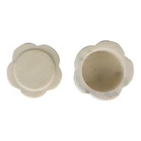 Hello Honey Elegant White Marble Pinch Pot with Lid