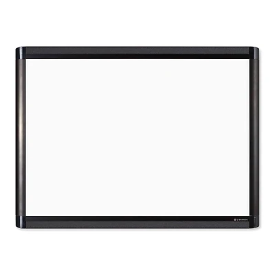 U Brands PINIT Black 24" x 18" Aluminum Frame Magnetic Dry Erase Board
