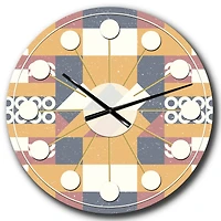 Designart 'Retro Geometric Design Vi Mid-Century Modern Wall Clock