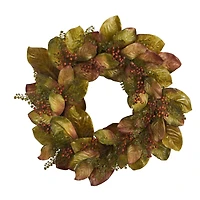 2.5ft. Fall Magnolia Leaf & Berries Wreath