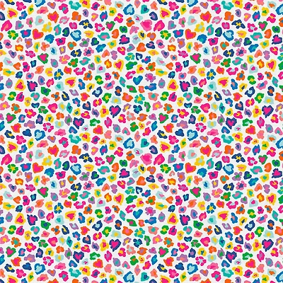 Fabric Editions Multicolor Cheetah Cotton Fabric